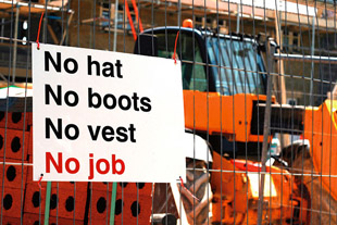 No hat, no boots, no vest, no job sign
