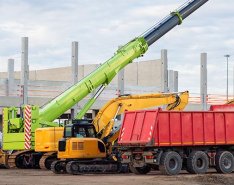 Colorful heavy equipment