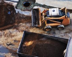 aerial of work site